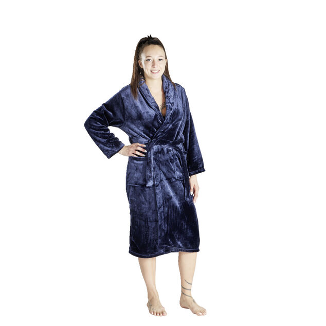 Peignoir mixte flanelle et polyester