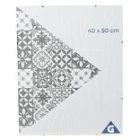 Cadre sous verre contour argent&eacute; 40 x 50 cm