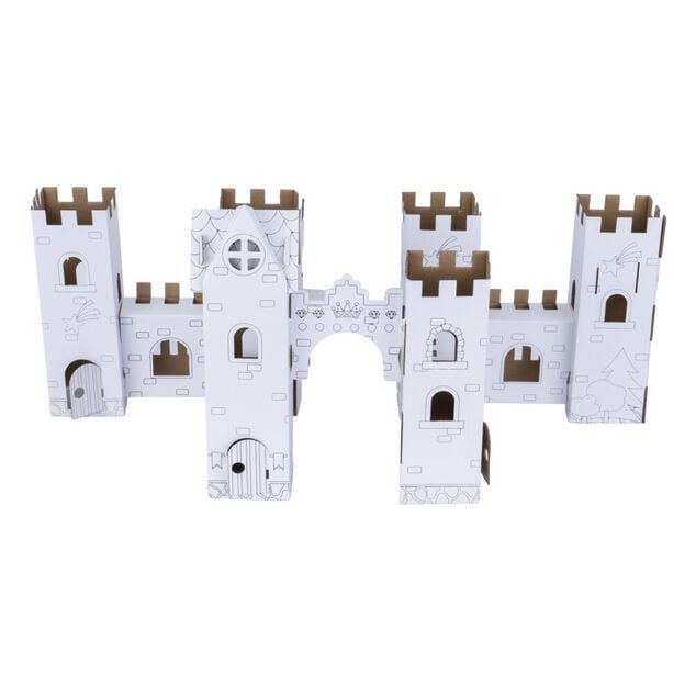 Ch&acirc;teau 3D en carton &agrave; colorier (2 mod&egrave;les)