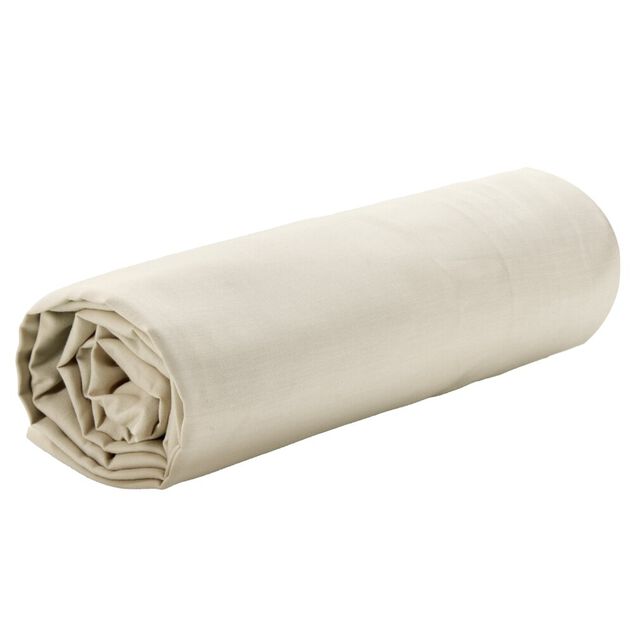 Drap housse 90x190cm polycoton beige