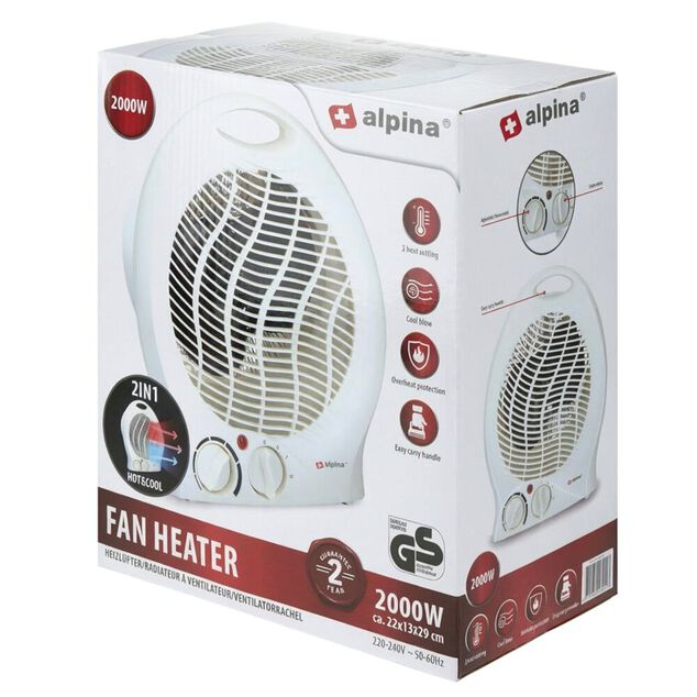 Chauffage soufflant Homday blanc 2000W