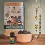 Coffret rituel songe Mess&eacute;gu&eacute; diffuseur pierre volcanique et synergie huile essentielle