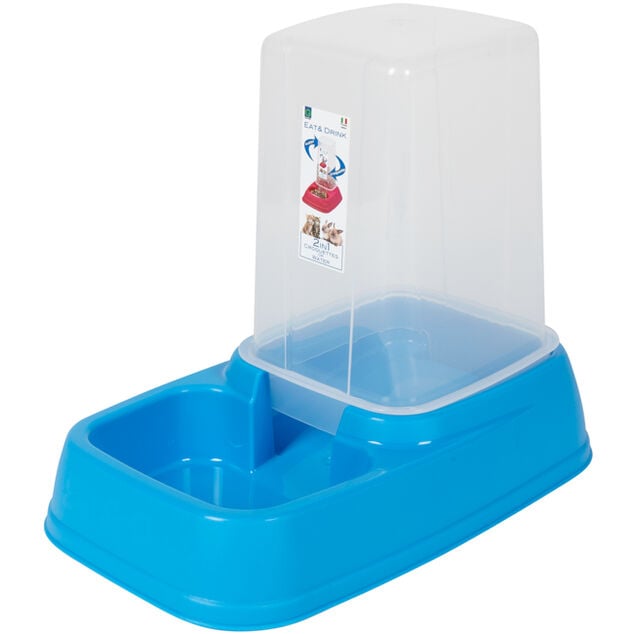 Distributeur de croquettes et eau animal 3.7L