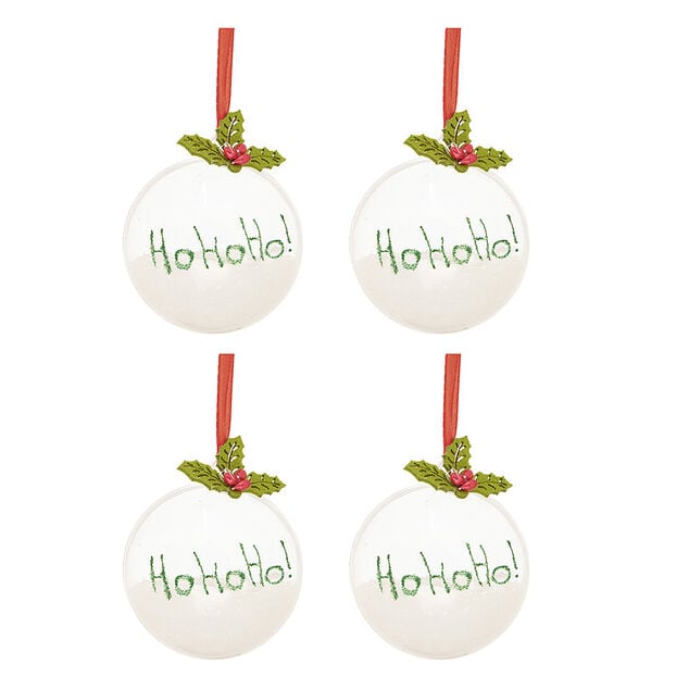 Boule de No&euml;l transparente &agrave; garnir x4