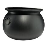 D&eacute;coration Halloween XL &agrave; poser chaudron plastique noir &Oslash;40xH28cm