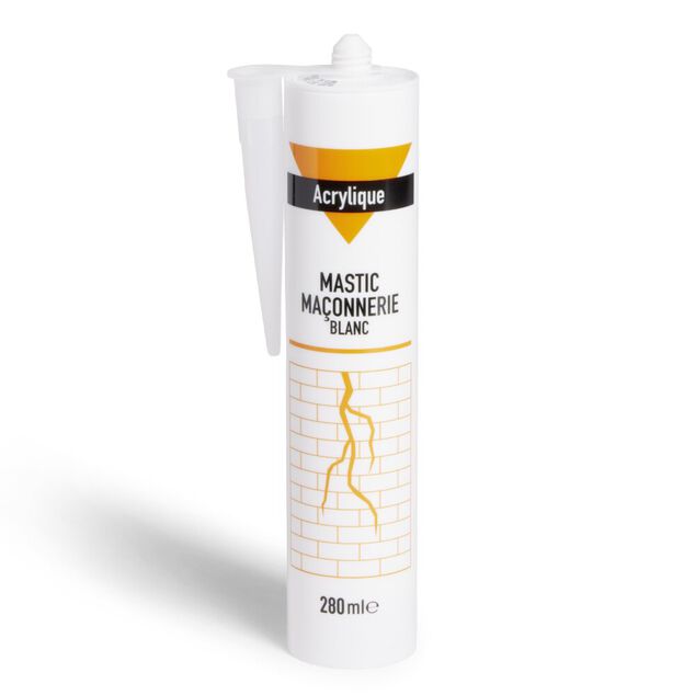 Mastic ma&ccedil;onnerie en acrylique blanc 280ml