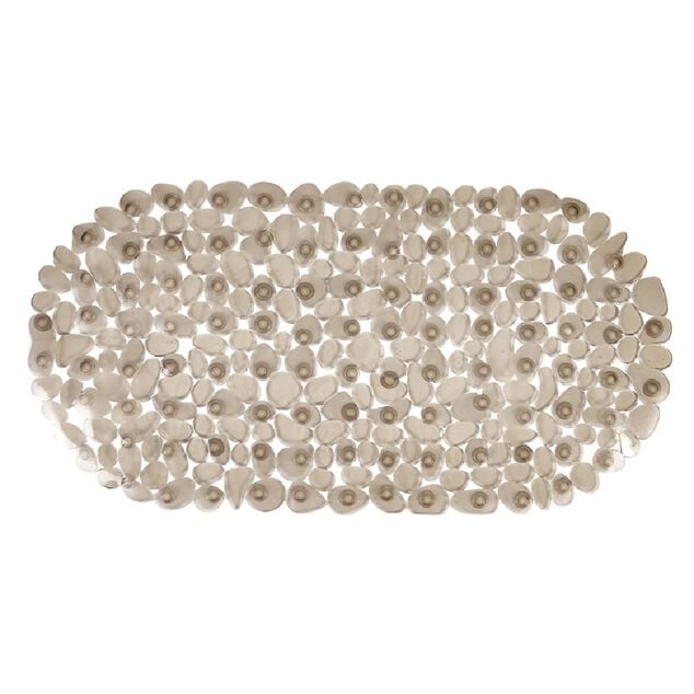 Fond de baignoire antid&eacute;rapant design galet pvc gris