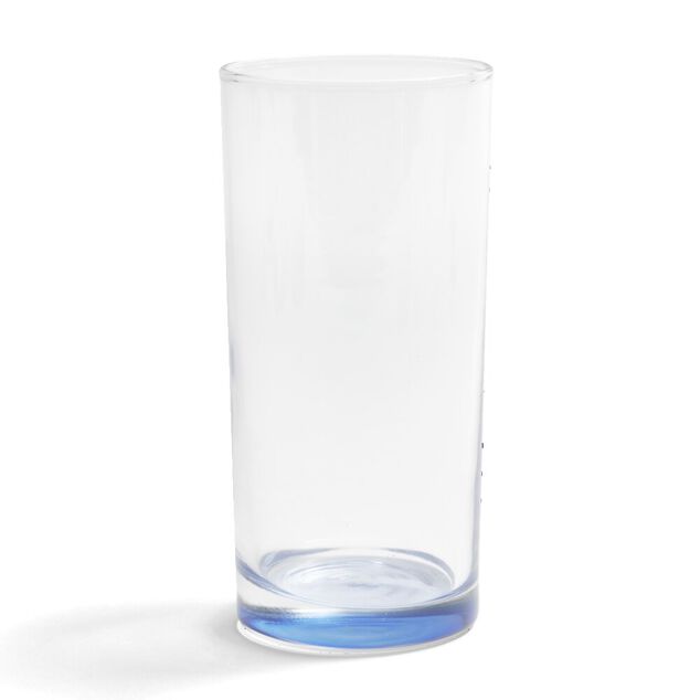 Lot de 6 gobelets tubes en verre fond color&eacute; 29,5cl