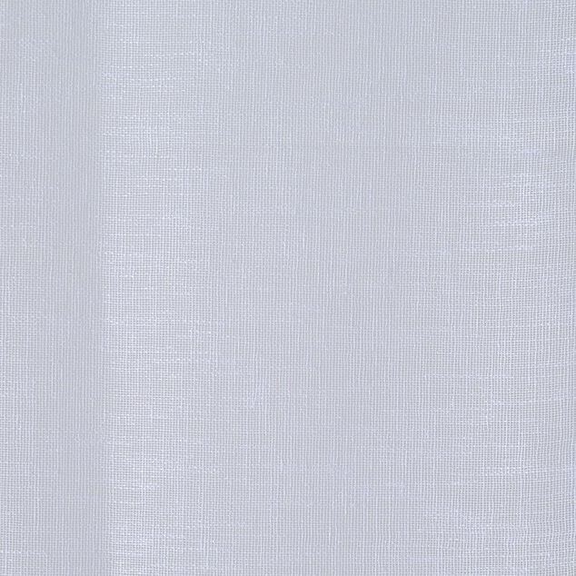 Vitrage passe tringle finition pointe effet lin uni blanc 60x160 cm x2