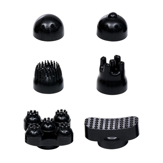 Masseur électrique 6 têtes interchangeables noir