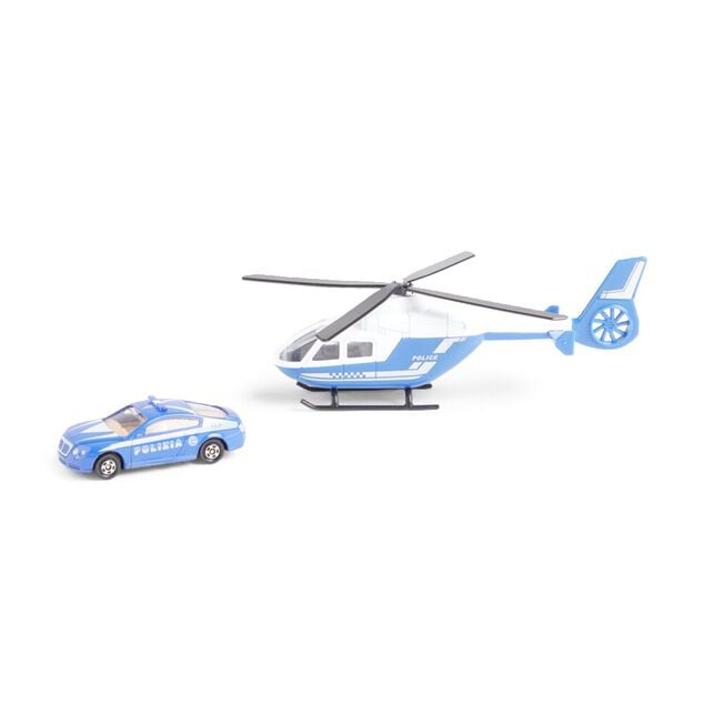 Hélicoptère avec véhicule assorti - 4 modèles