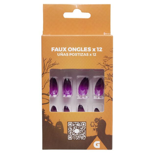 Faux ongles en plastique x12