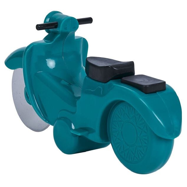 Roulette &agrave; pizza forme scooter rouge ou bleu