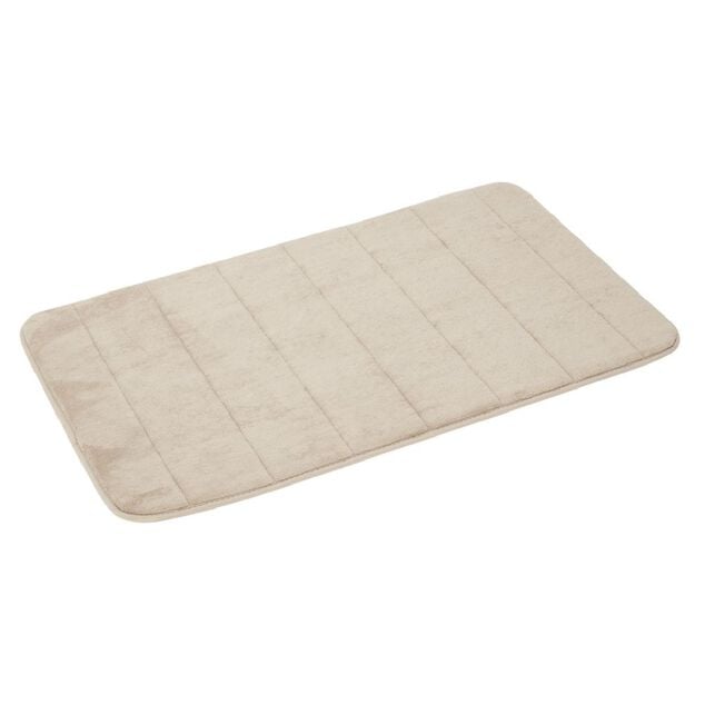Tapis de salle de bain taupe &agrave; m&eacute;moire de forme