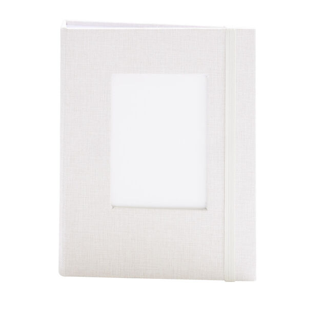 Album photo aspect tiss&eacute; 12,5x16,5cm - 2 mod&egrave;les beige ou rose