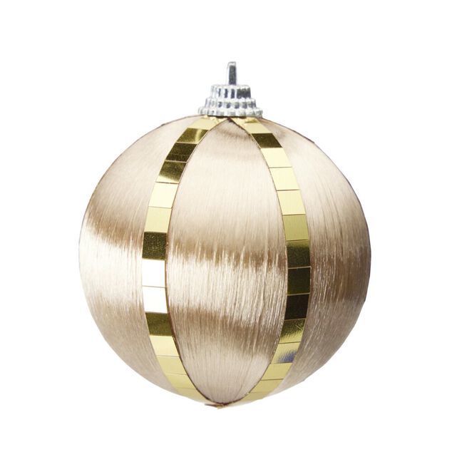 Boules de No&euml;l fil m&eacute;tallis&eacute; x6 &agrave; suspendre