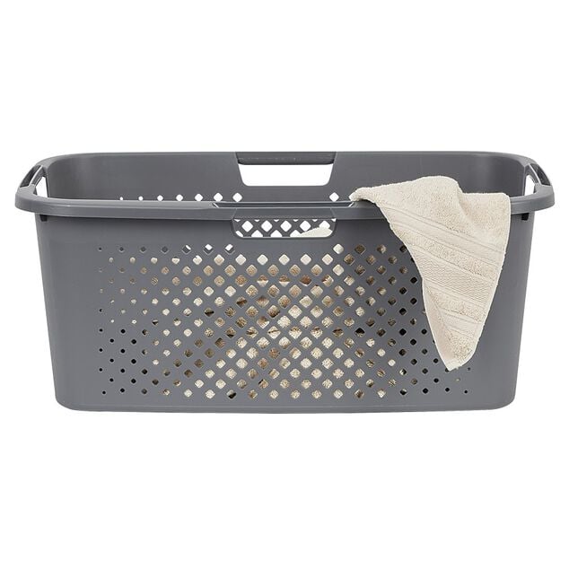 Pani&egrave;re &agrave; linge 40L en plastique gris