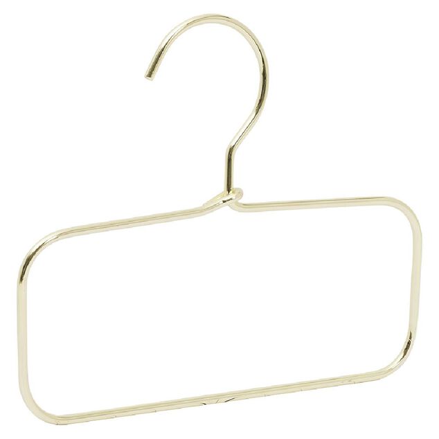 Cintre accessoire m&eacute;tal jaune dor&eacute; x3