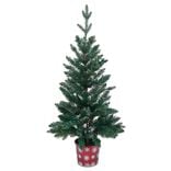 Sapin artificiel pot métal motif flocon rouge et blanc 258 branches Ø55xH100cm