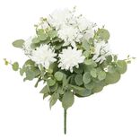 Piquet fleur artificielle &Oslash;33xH44cm blanc