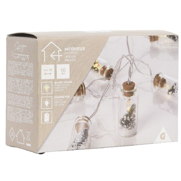 Guirlande lumineuse petits sapins int&eacute;rieur 10 LED