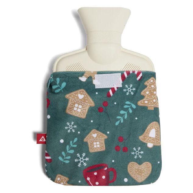 Bouillotte de Noël motif biscuit pain d'épices 780ml