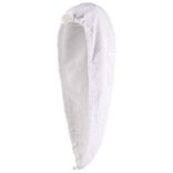 Serviette &agrave; cheveux ultra absorbante 100% coton blanc