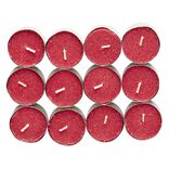 Set de 12 bougies chauffe-plats Rouge