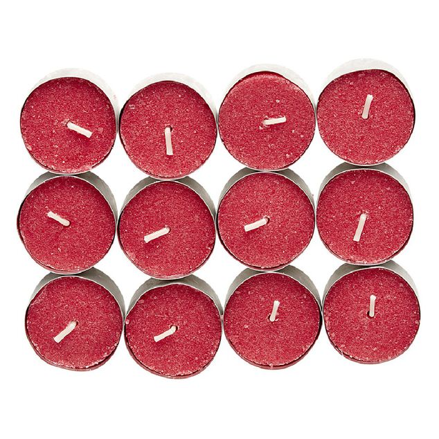 Set de 12 bougies chauffe-plats Rouge