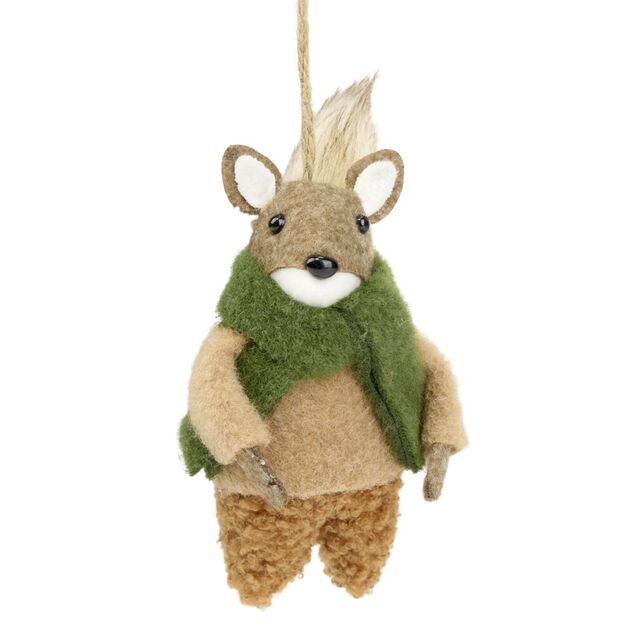 Personnage de No&euml;l en feutrine &agrave; suspendre H9cm (4 mod&egrave;les)