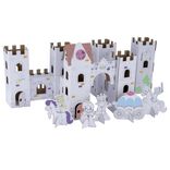 Château 3D en carton à colorier (2 modèles)