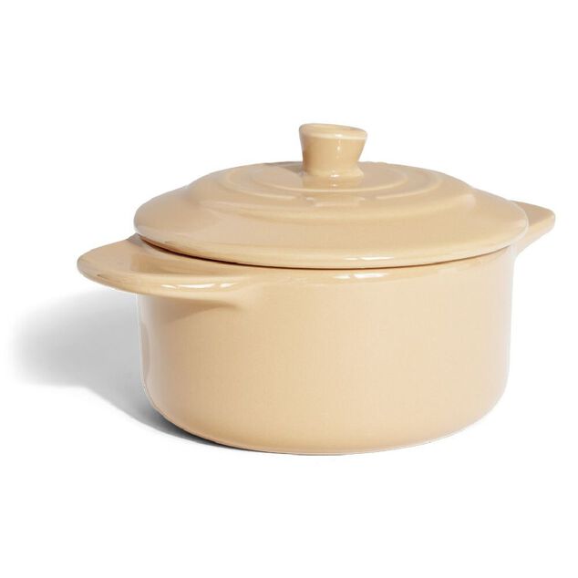 Mini cocotte individuelle en c&eacute;ramique avec couvercle (2 mod&egrave;les)