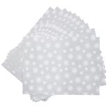 Set de table argent&eacute; d&eacute;cor blanc x10