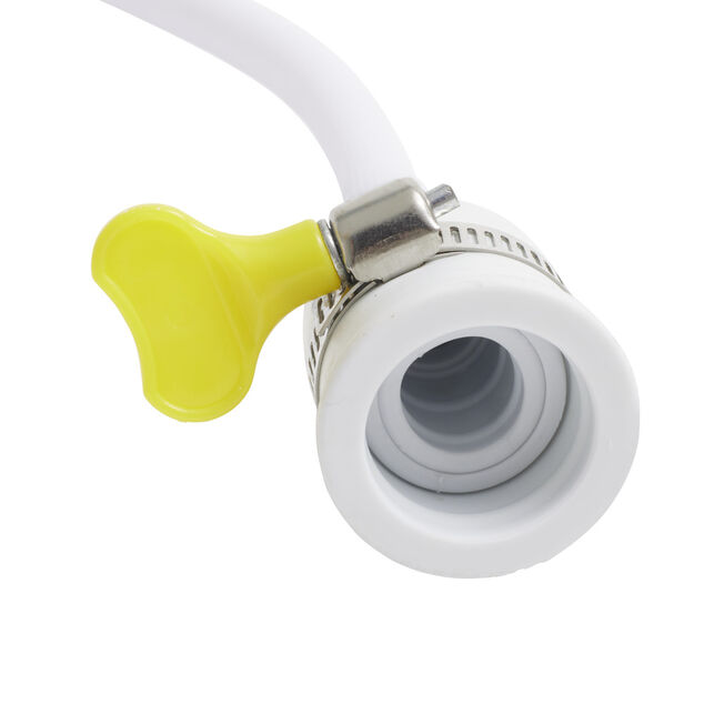 Pommeau de douche nomade pour robinet avec flexible blanc L113cm