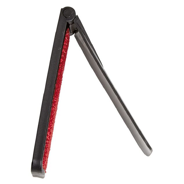 Brosse textile 2en1 chausse pied noir et rouge