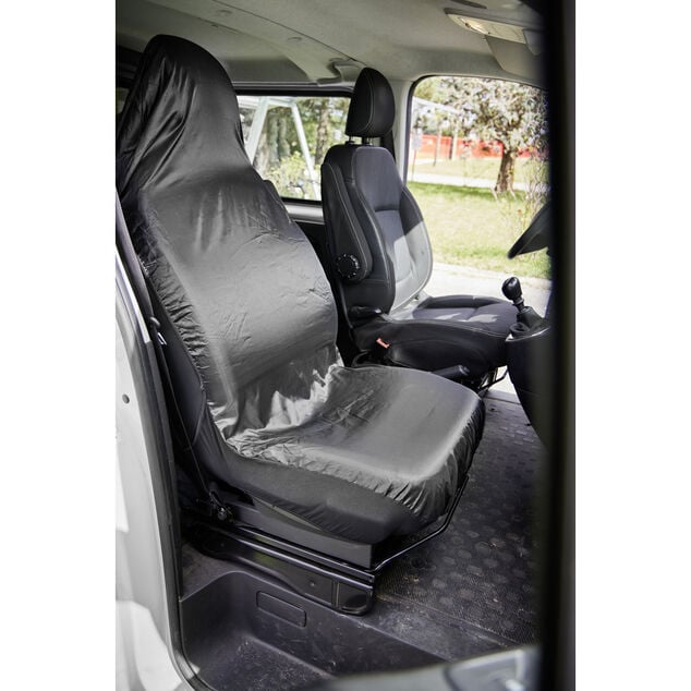 Housse de si&egrave;ge de voiture noir 52x128cm