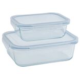 Boîte de conservation x2 en verre 640 ml et 1500 ml