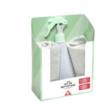 Kit de nettoyage bouteille &Oslash;7xH20cm avec 2 torchons 48x39cm et 30x30cm