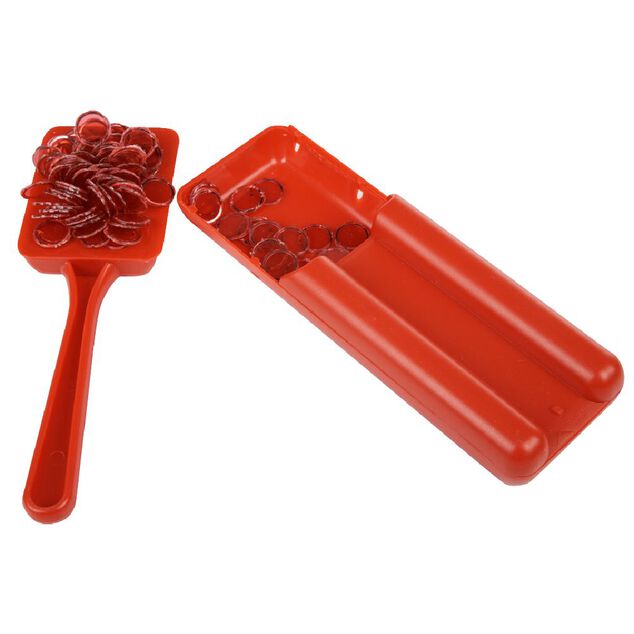 Bo&icirc;te magn&eacute;tique pour loto avec aimant et 100 jetons 3en1