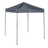 Tonnelle de jardin carr&eacute;e Easy m&eacute;tal et tissu gris UPF50+ 200x200xH245cm 4m&sup2;