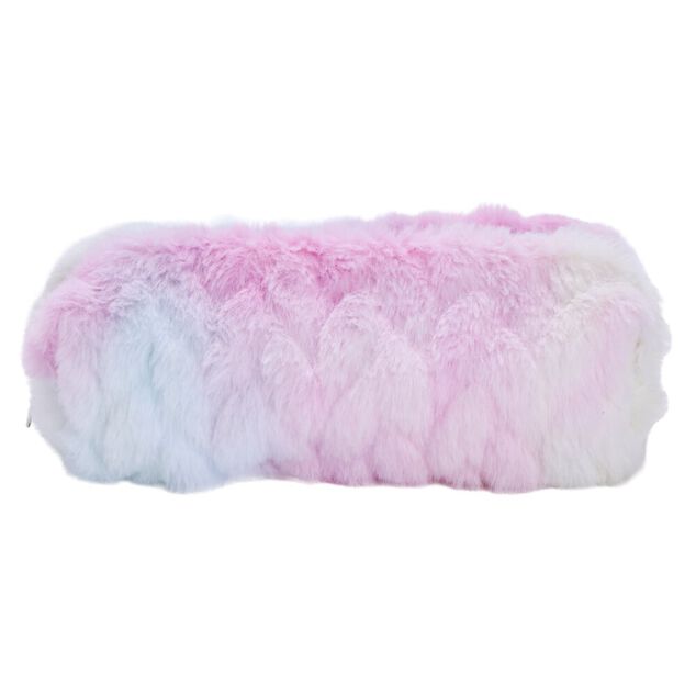 Trousse fourrure multicolore pastel &Oslash;5xL19cm (2 mod&egrave;les)