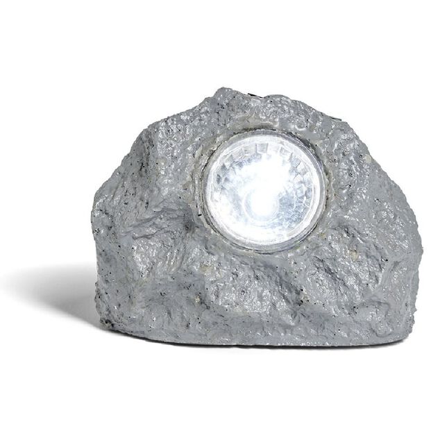 Lampe solaire imitation pierre &Oslash;7xH10cm