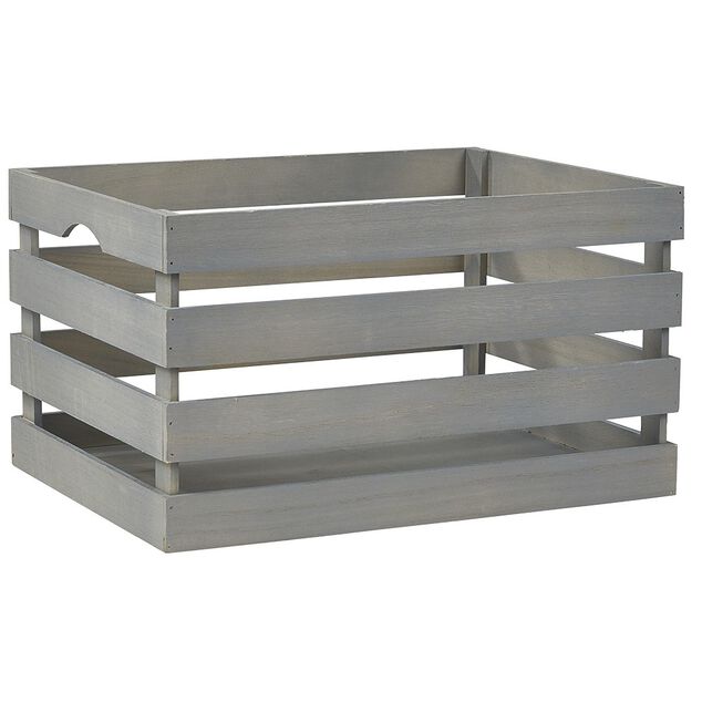Caisse de rangement en bois gris