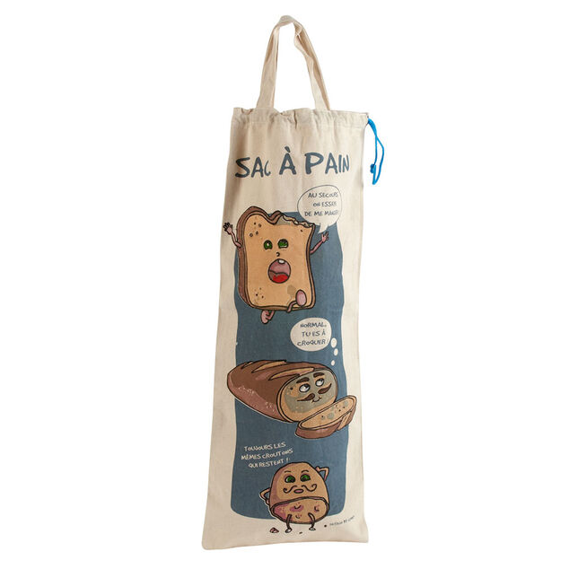 Sac &agrave; pain humoristique en coton