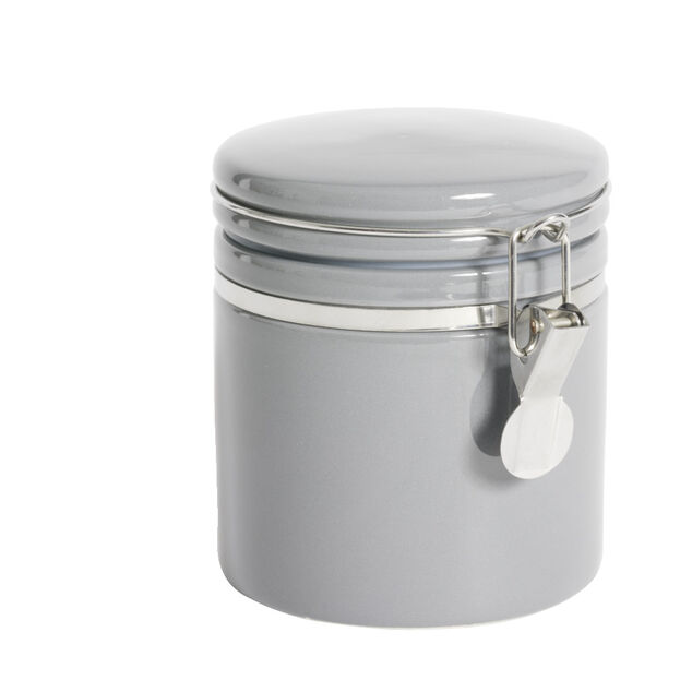 Bocal en céramique avec clip en métal Ø10xH13cm