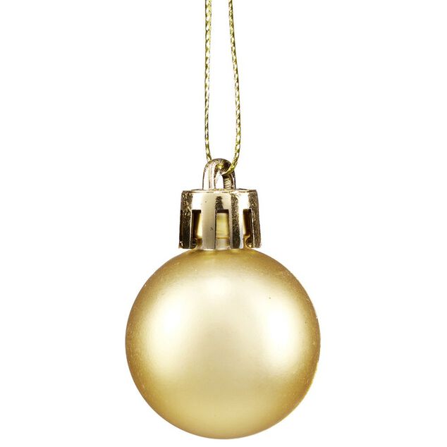 Petite boule de Noël polystyrène doré Ø3cm x12