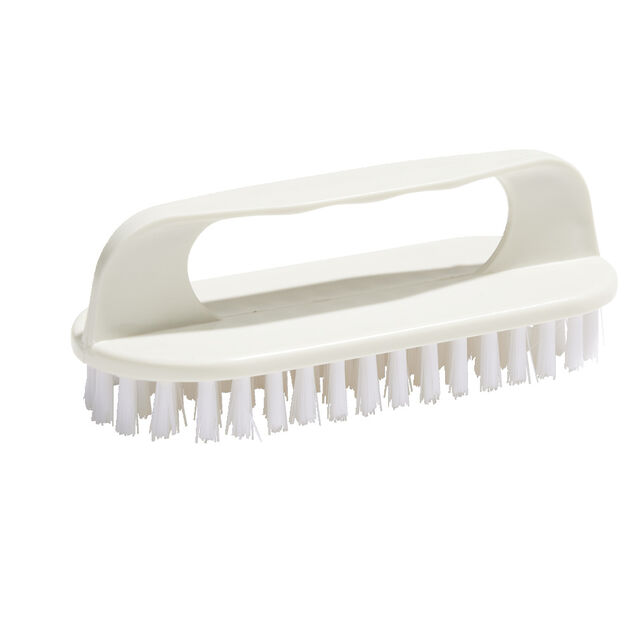 Brosse poignée plastique blanc L13,5cm