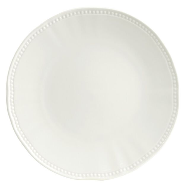 Assiette plate ronde Vienne porcelaine blanche &Oslash;26,5cm