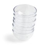 Lot de 6 verrines 120ml plastique transparent Ø8,3xH4cm