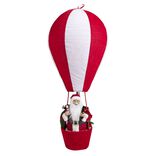 Montgolfière du père Noël feutrine rouge et blanc XL Ø65xH150cm